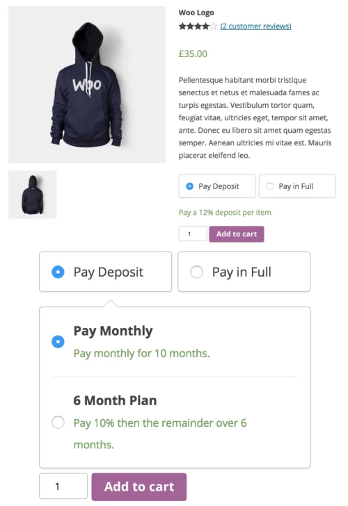 افزونه WooCommerce Deposits | افزونه پرداخت اقساطی ووکامرس